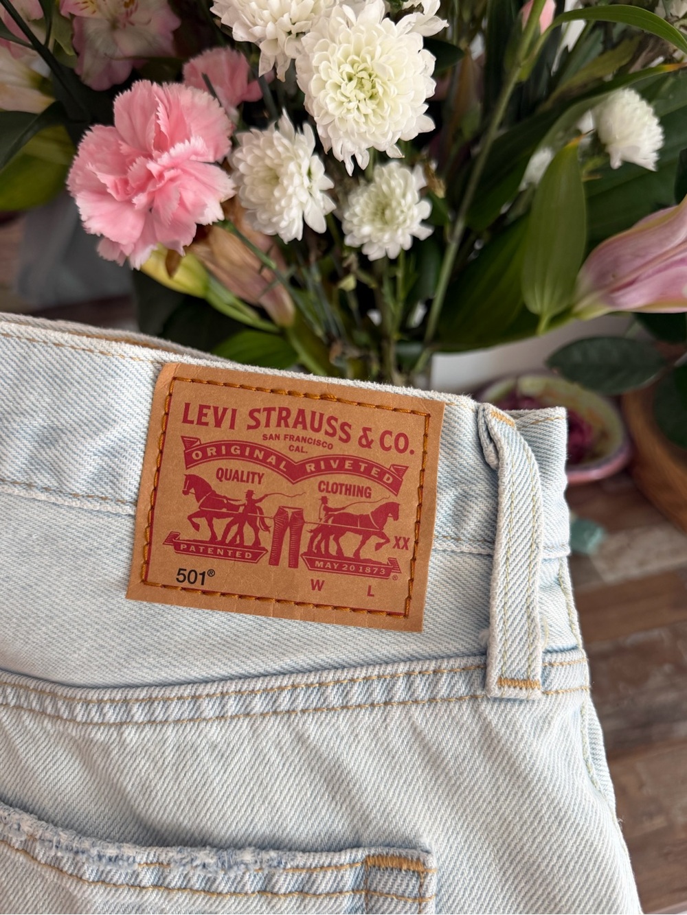 Levi's Light Wash Blue Straight Jeans